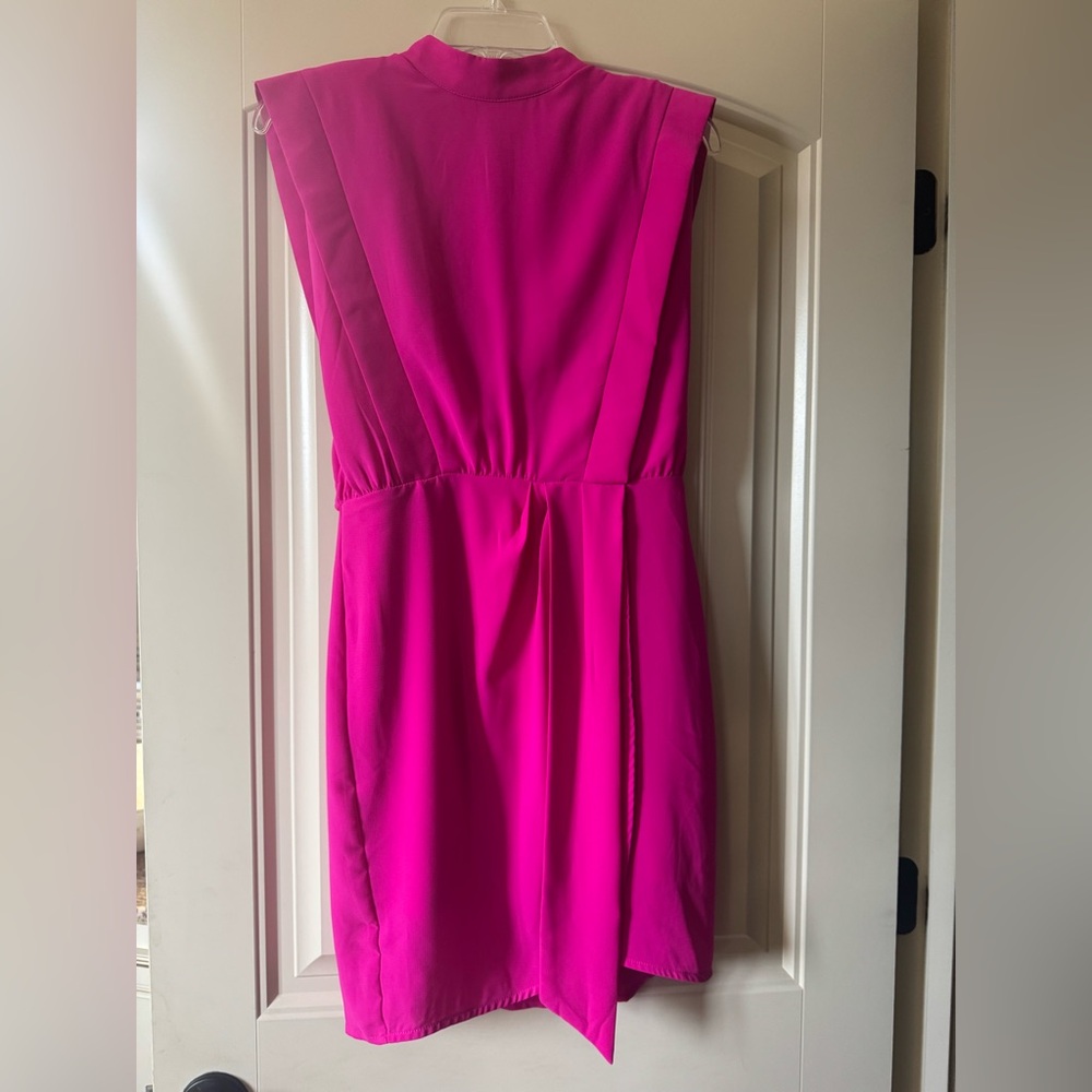 TCEC Vibrant Pink Strapless Dress